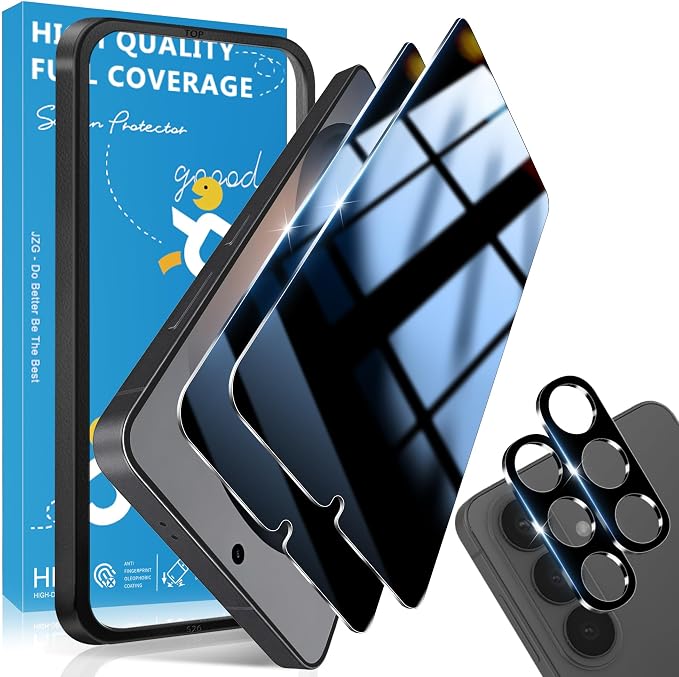 2+2 Pack for Galaxy S26 Plus Privacy Screen Protector and Lens Protector by JavoYion