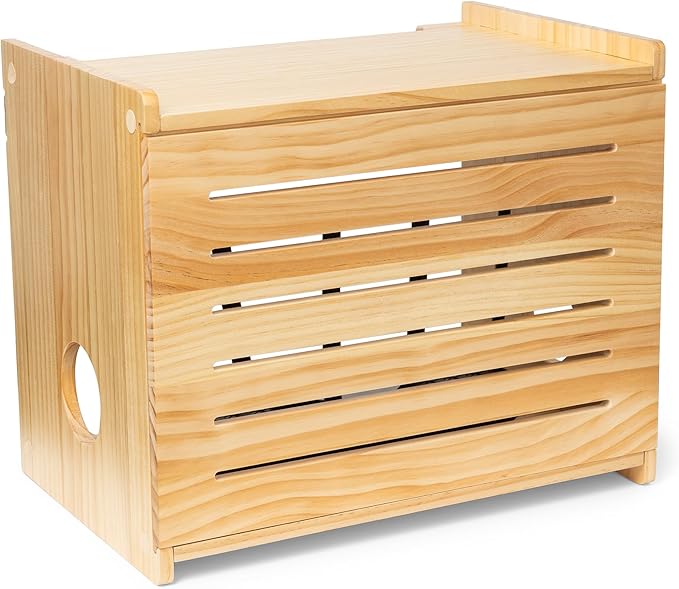 Wooden WiFi Router Storage Box by Unknown