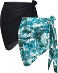 CHICGAL 2 Pieces Women Beach Sarong Bathing Suit Wrap Skirt Sheer Bikini by CHICGAL