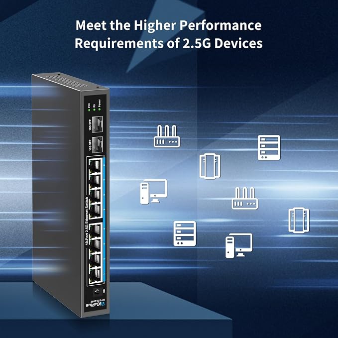 10 Port 2.5Gb Unmanaged Ethernet Switch - Image 5