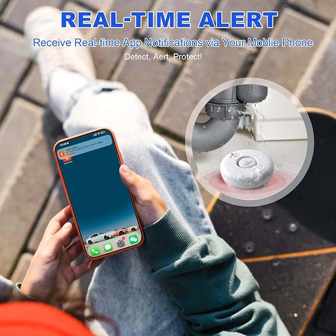 WiFi Water Leak Detectors for Home 3 Pack, Wireless Smart Water Leak Sensor - Image 5
