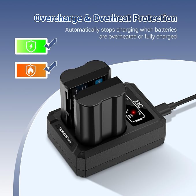 JJC BLS-5 BLS-50 Battery Charger USB Dual Slot - Image 6