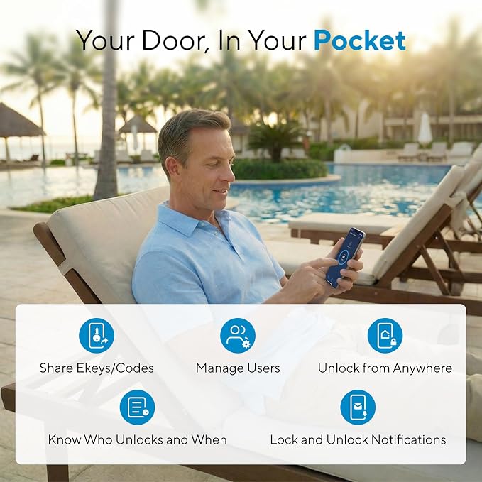 ULTRALOQ Bolt NFC Smart Lock, World's First Front Door Lock - Image 3