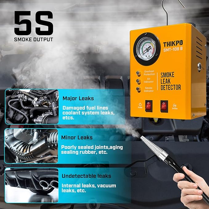 Smoke Machine Automotive Built-in Air Pump, Professional Smoke Leak Detector - Image 4