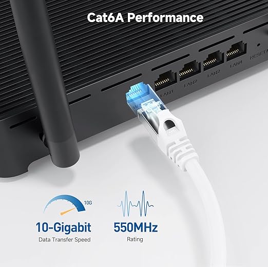 Cable Matters 10Gbps Snagless Long Shielded Cat 6A Ethernet Cable - 200ft - Image 3