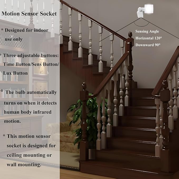 Plug in Motion Sensor Outlet Light Control, Indoor Motion Sensor Switch Plugs - Image 4