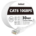 Jadaol Cat 6 Ethernet Cable 30 ft, 10Gbps Support Cat8 Cat7 Network, Flat RJ45 by Jadaol