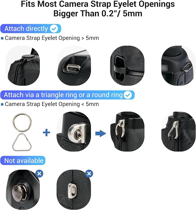 JJC 2Pack Universal Camera Strap Quick Release Buckle, Durable & Scratch-proof - Image 5