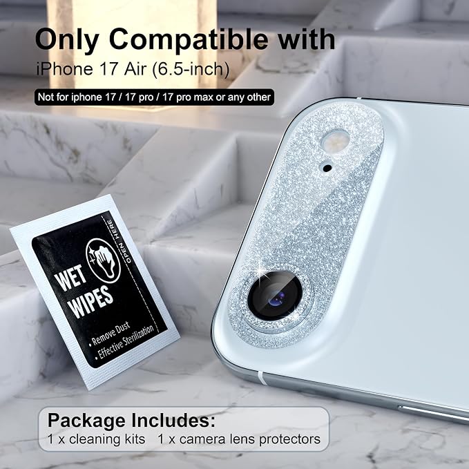 Choiche Compatible for iPhone 17 Air Camera Lens Protector, Bling Camera Cover - Image 2