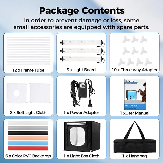 Photo Light Box, Portable 12/16/20/24/32 Photo Studio Light Box, Shooting Tent - Image 7