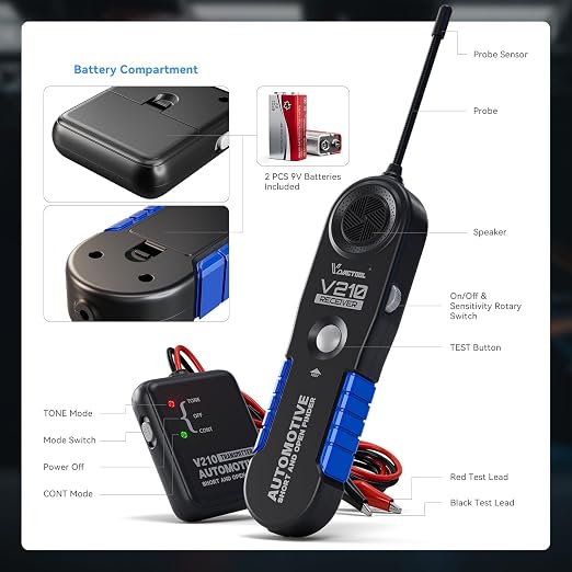 VDIAGTOOL V210 Wire Tracer Electrical Tester, Automotive Circuit Breaker Finder - Image 6