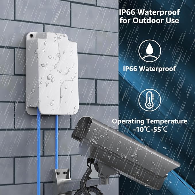 YuanLey Outdoor Gigabit PoE Extender 1 in 3 Out, 802.3af/at 4 Port PoE Repeater - Image 6