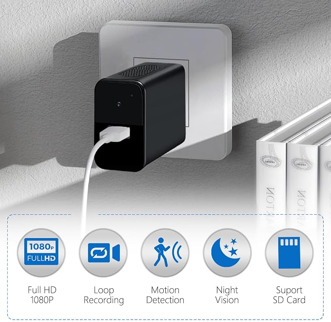 XISRU Portable Motion Detection Camera, USB Charger Design, No WiFi Needed - Image 2