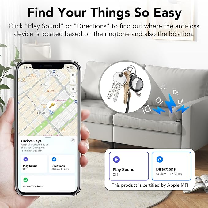 Air Tracker Tags-3 Pack, 2026 New Smart Tag Key Finder - Image 3