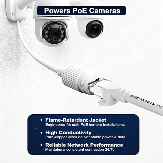 Cat 6 Outdoor Ethernet Cable 100 ft, Support Cat8 Cat7 Network, 10Gbps 24AWG - Image 3