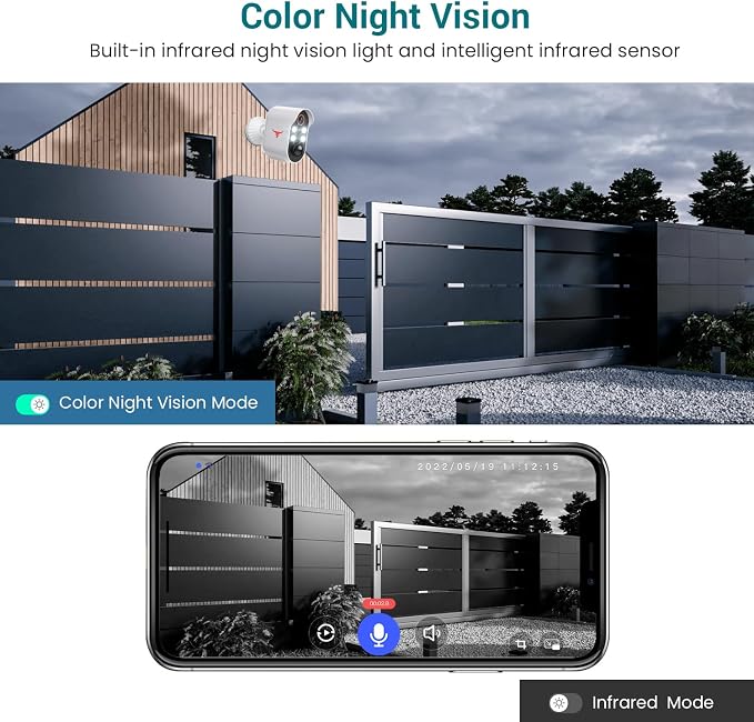 1080P Wireless Security Camera Outdoor, Battery Powered, AI Human Detection - Image 2