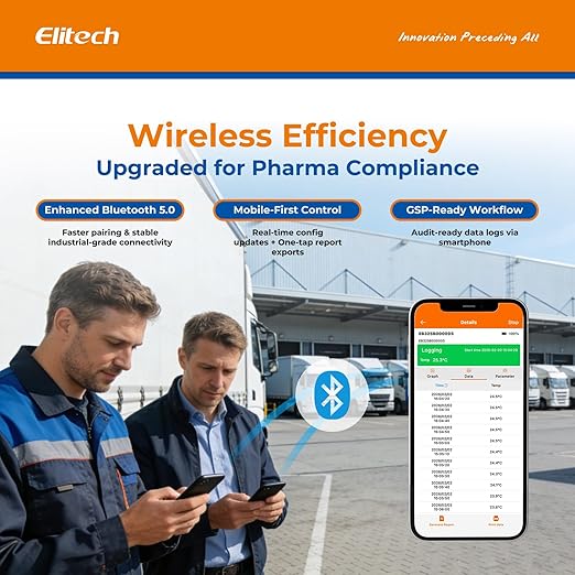 Elitech Bluetooth Temperature Humidity Data Logger FDA Standards, - Image 6