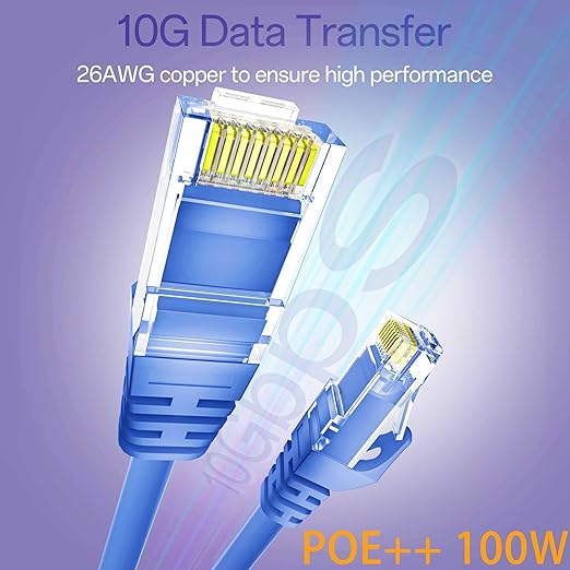 Cat 6 Ethernet Cable 7FT 10Pack, Cat6 Ethernet Patch Cable 10Gbps, High-Speed - Image 2