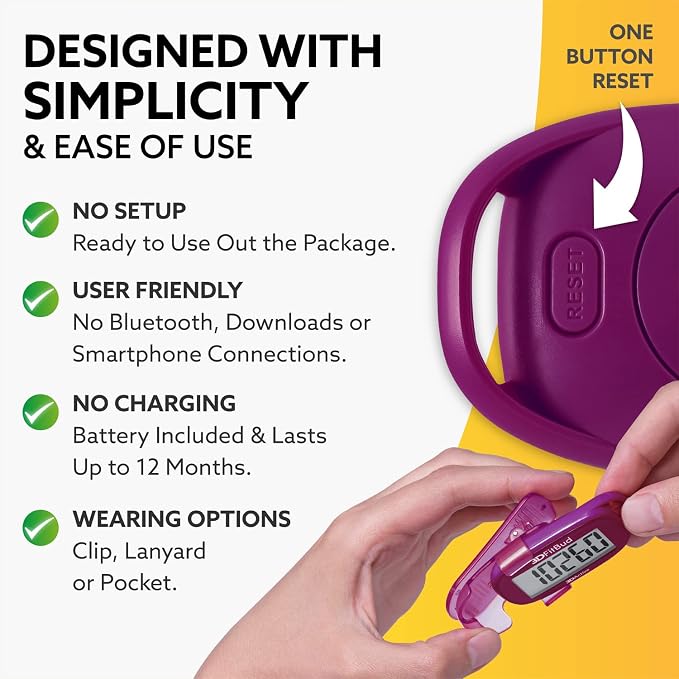 3DActive 3DFitBud Simple Step Counter Walking 3D Pedometer - Image 3
