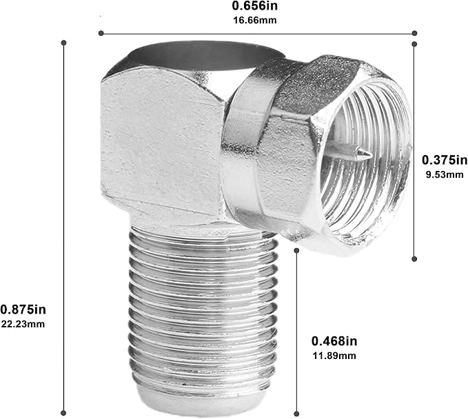 Right Angle Coaxial Connector, Wall Plate, Satellite Receiver - Image 4