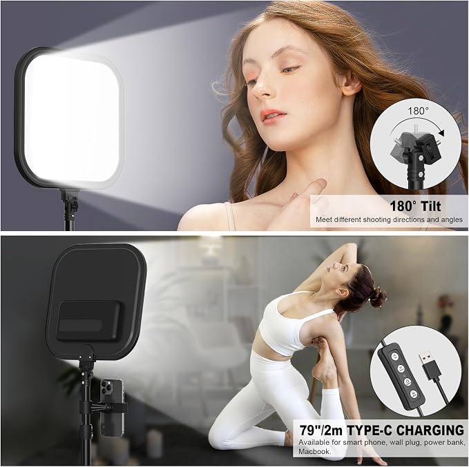 2Pack LED Video Light Kit, Hagibis 15W Photography Lighting Kit, 2500-8500K - Image 4