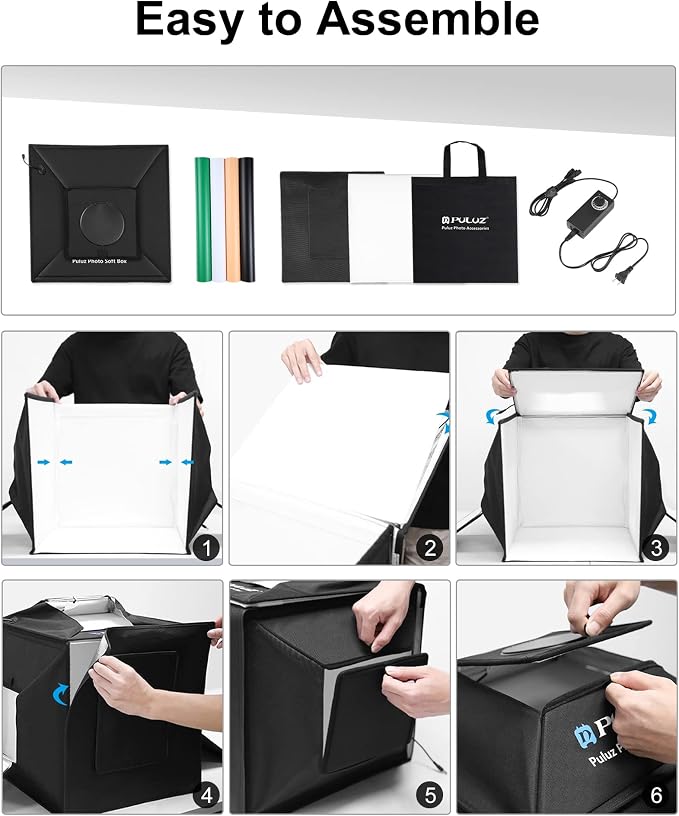 PULUZ Upgraded 16x16 inch Photo Light Box, 480 LEDs Photo Studio Tent Soft Box - Image 6