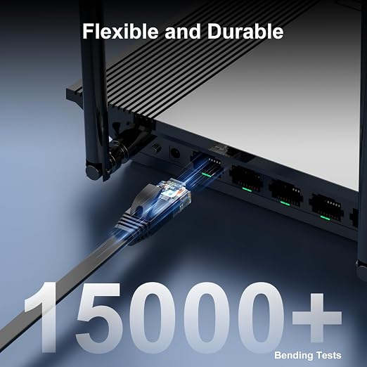Cat 6 Ethernet Cable 1.5ft Flat Internet Network Cables - Image 6