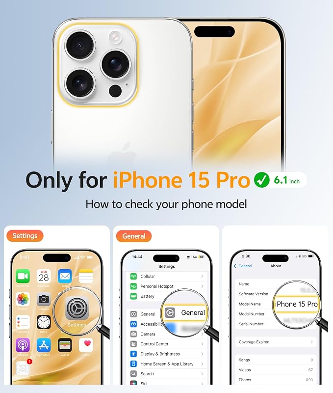 FNTCASE for iPhone 15 Pro Case: Anti Yellowing Transparent Clear Magnetic Phone - Image 2