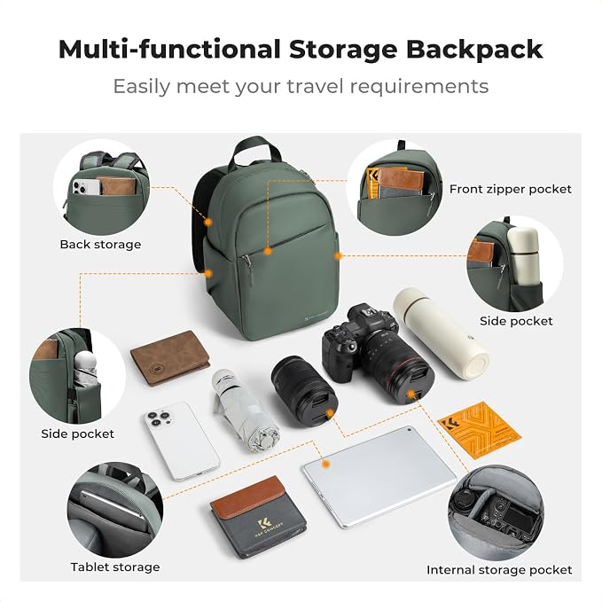 K&F CONCEPT Camera Backpack, Lightweight Camera Bag - Image 3