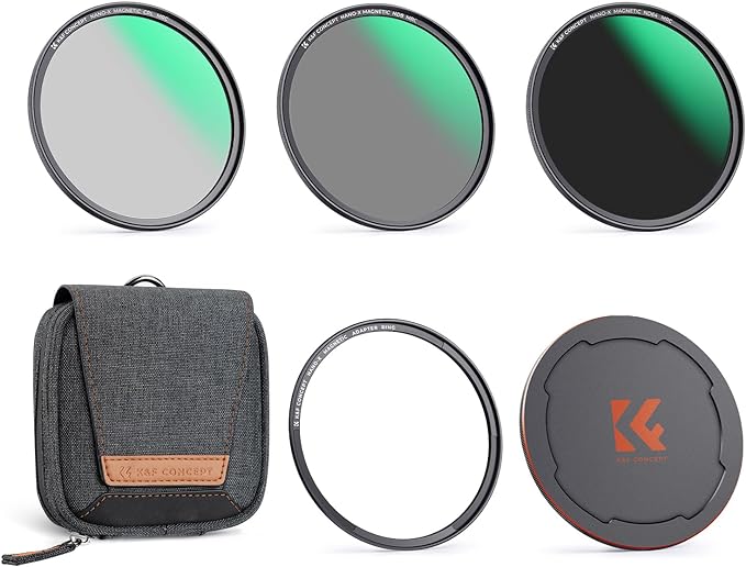 K&F CONCEPT 95mm Magnetic CPL+ND8+ND64+Magnetic Basic Ring+Lens Cap Camera Lens by KFCONCEPT