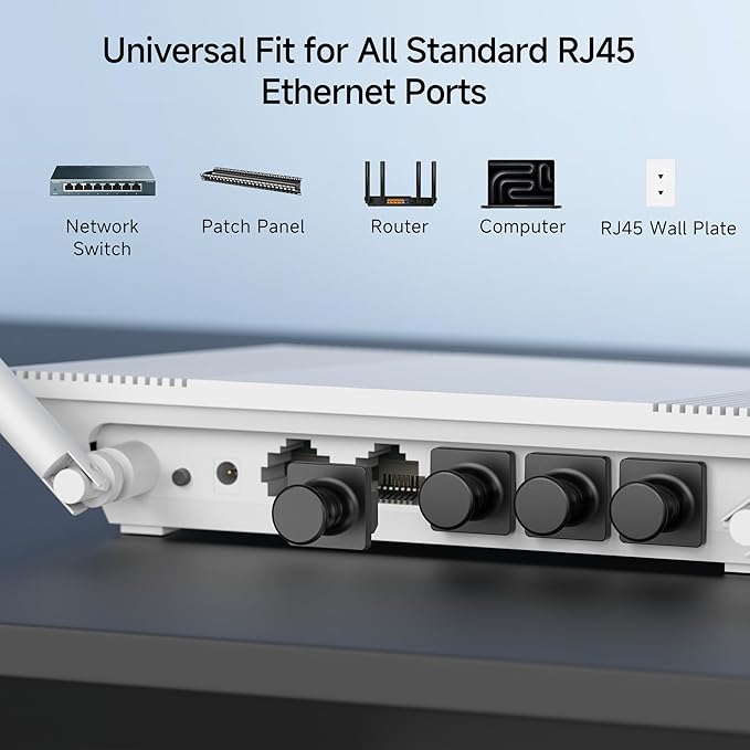 Cable Matters 50-Pack RJ45 Dust Cover, Ethernet Port Cover, Cat 6 RJ45 - Image 4