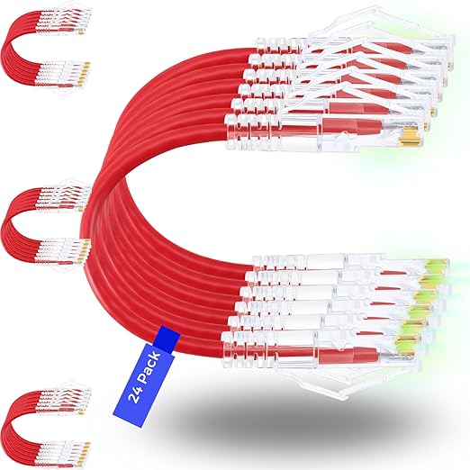 Rapink Patch Cables Cat6/ Cat6a 7ft Slim, Cat6a Ethernet Patch Cable 10G Support by Rapink