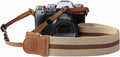 Padwa Lifestyle Beige Brown Stripe Camera Strap by PadwaLifestyleCameraStrap