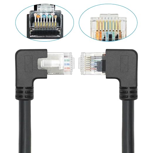90 Degree Cat6 Ethernet Extension Cable 1FT, Left Angle RJ45 Male to Female - Image 5
