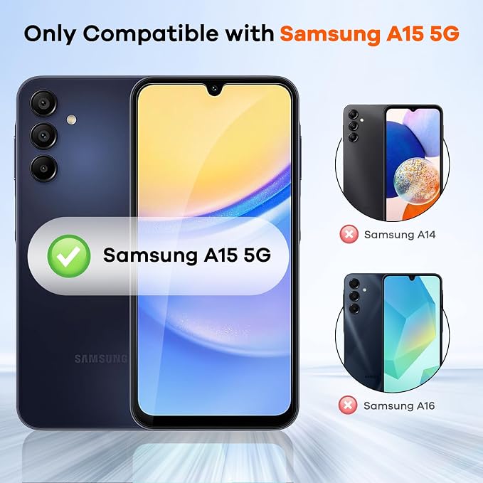 4+4 Pack for Samsung Galaxy A15 5G Screen Protector & Phone Camera Lens - Image 2