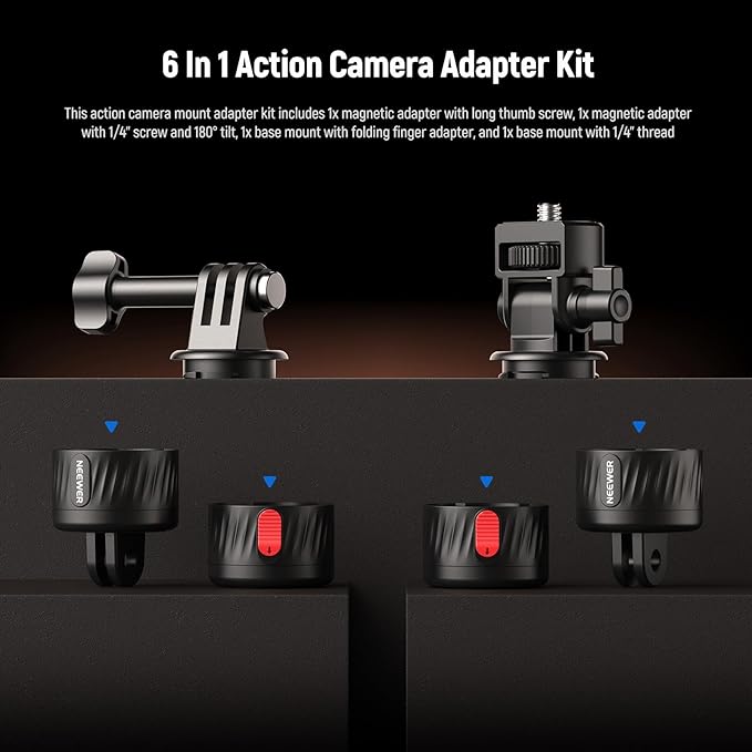 NEEWER Magnetic Action Camera Mount Kit, Compatible - Image 2