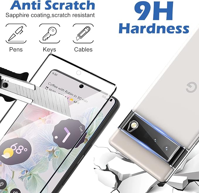 for Google Pixel 6 Pro Screen Protector, 9H Tempered Glass, Ultrasonic - Image 5