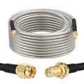 RP-SMA Male to RP-SMA Female Bulkhead Cable 35FT, RG58 Coaxial Cable by XRDS-RF