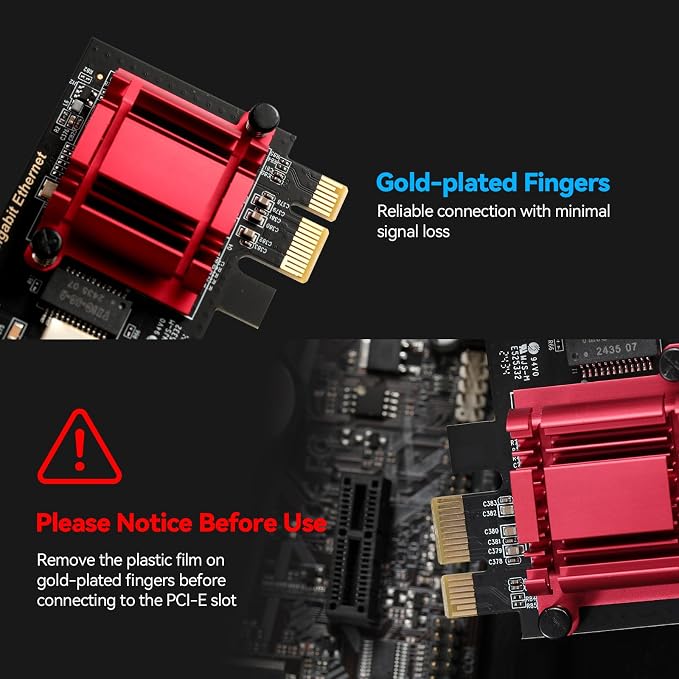 5Gbps PCIe Network Adapter, RTL8126 Chip Multi-Gigabit Ethernet Card PCIe 3.1 X1 - Image 11