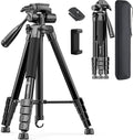 73" Camera Tripod for Camera and Phone, Aluminum Travel Tripod for iPhone by JOBFRI