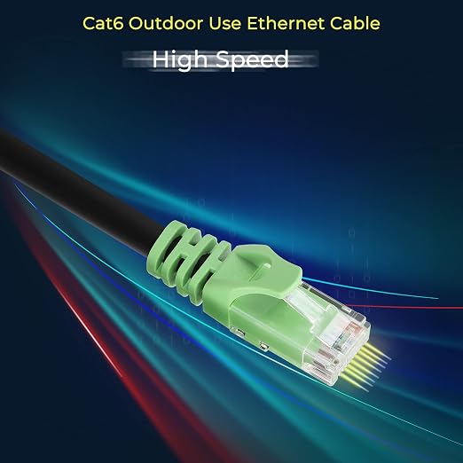 Rapink Cat6 Outdoor Ethernet Cable 100 ft, Ethernet Cable UV Resistant - Image 4