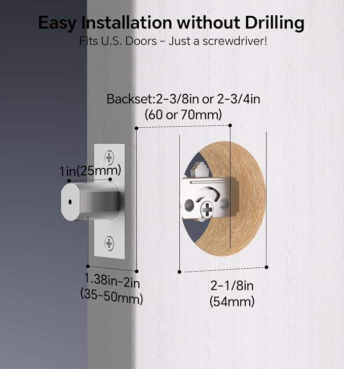 Ulecoce Fingerprint Keypad Deadbolt - Image 5