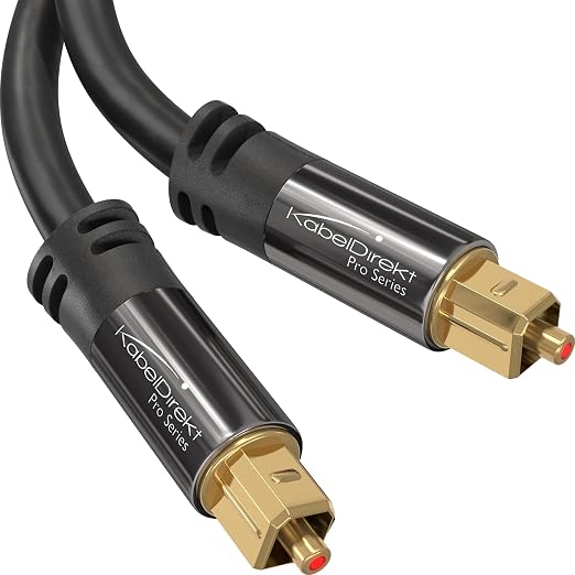 TOSLINK – Optical Audio Cable – 19ft – Designed in Germany – Fiber Optic Cable by Kabeldirekt