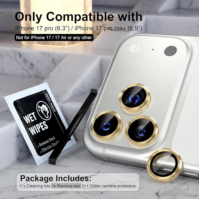 Choiche Compatible for iPhone 17 Pro/iPhone 17 Pro Max Camera Lens Protector - Image 2