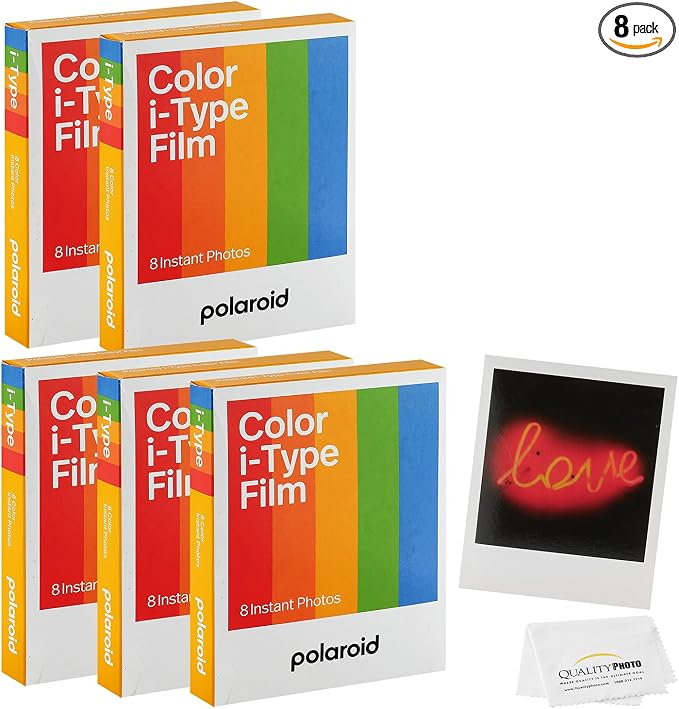 Polaroid Color I-Type Film for Now, i2 + Quality Photo Cloth, 40 Sheets by Polaroid