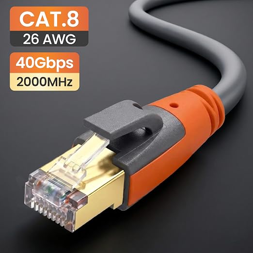 Cat 8 Ethernet Cable 25ft, High Speed LAN Cables 40Gbps 2000MHz Shielded - Image 3