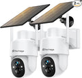 Solar Security Cameras Wireless Outdoor, 2K WiFi Cameras by Techage