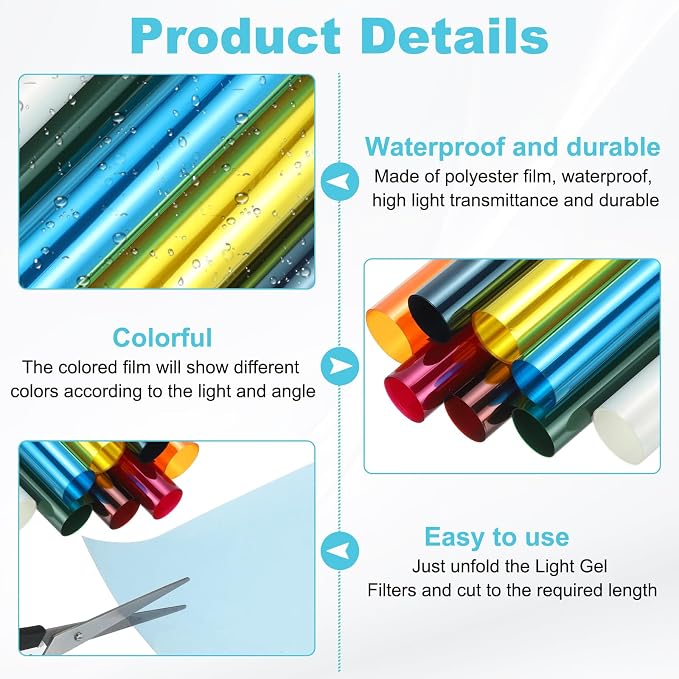 MECCANIXITY Lighting Gel Filter 39.4x39.4 Inch Orange 403 Color Correction Sheet - Image 3