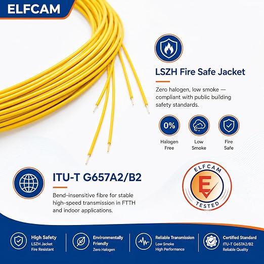 Elfcam® - 12-Fiber Single Mode SCA Pigtail 9/125um OS2 - Image 4