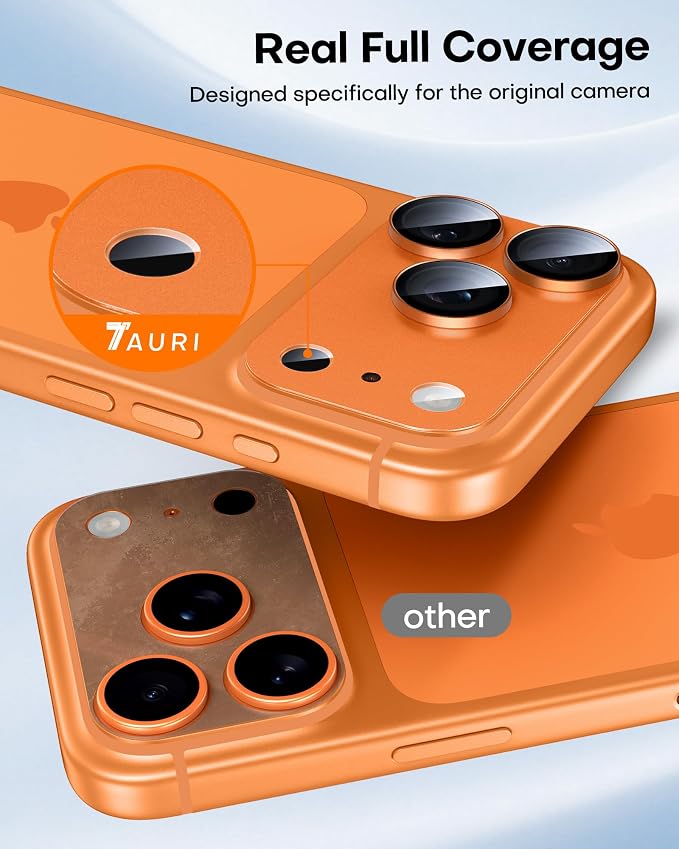 TAURI 2 Pack for iPhone 17 Pro Max Camera Lens Protector, Full Coverage - Image 6